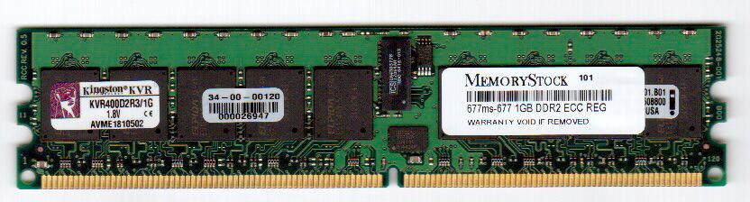 KINGSTON 1GB DDR2 ECC REGISTERED DDR2 Memory RAM Module - Best Price ...